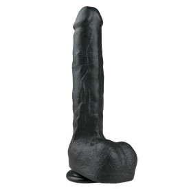 Черный фаллоимитатор Realistic Dildo - 29,5 см.