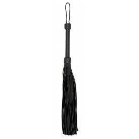 Черная многохвостая гладкая плеть Heavy Leather Tail Flogger - 76 см.